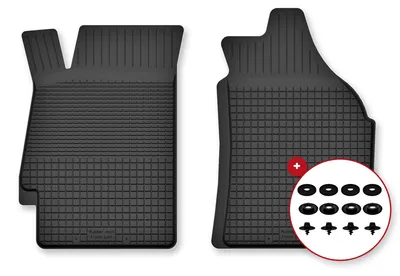 Image de Tapis avant en caoutchouc pour Mazda MX-6 I 1988-1992 (coupé) – 2 pièces, noirs, semi-universel, adapté