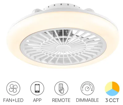 Produktbild von Braytron Deckenventilator mit LED Beleuchtung 40W+20W Weiß