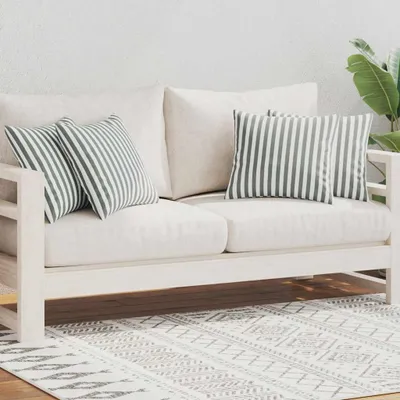 Produktbild von vidaXL Gartenkissen 4 Stk. Streifenmuster 45 x 45 cm Grau
