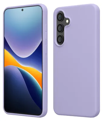 Produktbild von kwmobile Handyhülle für Samsung Galaxy S24 FE Hülle - Case Silikon - Kabelloses Laden - Schutzhülle Cover in Lavendel
