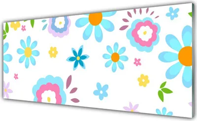 Produktbild von Acrylglasbilder 125x50 Wandbild Druck Blumen Kunst
