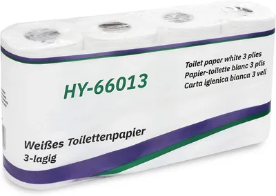 Produktbild von Hypafol 2112 Rollen Toilettenpapier aus reißfestem Zellstoff|3-lagig, motivgeprägt, weiß, 150 Blatt | Vollpalette