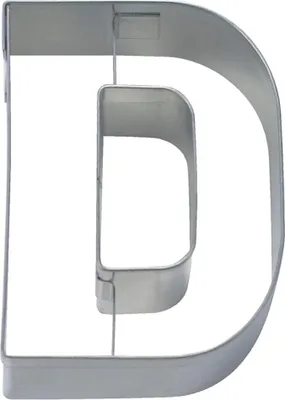 Produktbild von Städter Ausstecher Buchstabe D, Ausstechform, Plätzchenform, Keks, Plätzchen, Edelstahl, 6.5 cm, 112735