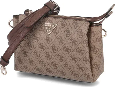 Produktbild von Guess Damen Schultertasche/ Umhängetasche NOELLE Beige Kunstleder-