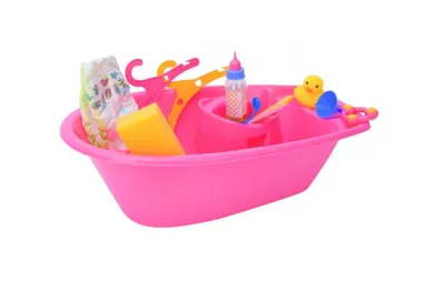 Produktbild von Puppen-Badewanne mit Zubehör, 50cm