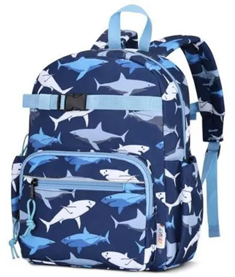 Immagine prodotto di Zaino per bambini, design squalo, per ragazzi, capacità 8,65 litri, dimensioni 32 cm, idrorepellente, adatto a bambini di 2-4 anni