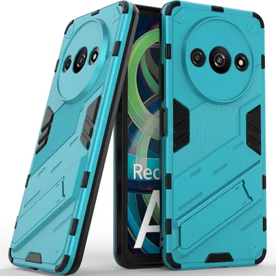 Immagine prodotto di Custodia per Xiaomi Redmi A3 Hybrid PC TPU Custodia protettiva antiurto con funzione stand Blu