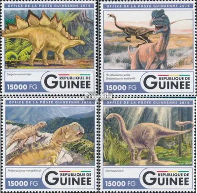 Produktbild von Briefmarken Guinea 2016 Mi 12031-12034 (kompl. Ausgabe) postfrisch Dinosaurier