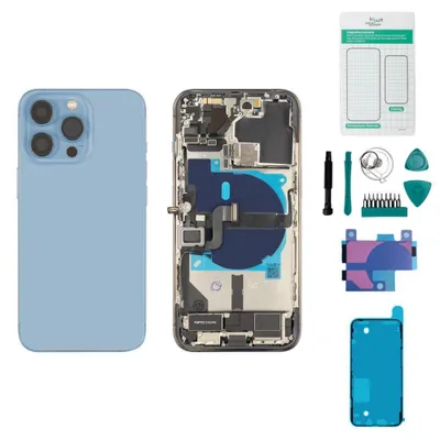 Produktbild von iPhone 13 Pro Gehäuse mit Backcover Sierrablau - Set