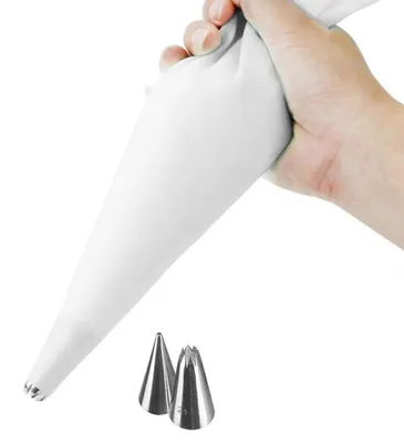 Image de Poche à douille - Poche à glaçage - En silicone - 30 cm - Pour la décoration de gâteaux