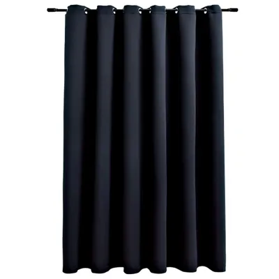 Immagine prodotto di vidaXL Tenda oscurante con occhielli metallici neri 290 x 245 cm