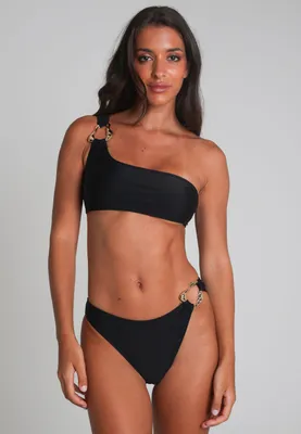 Produktbild von Moda Minx Bikinihose Irregular Hoop mit edlem Schmuckelement Black M