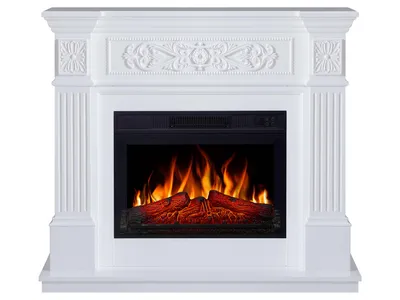 Productafbeelding van ArtiFlame Elektrische Kachel Toscana AF23S: Elektrische vrijstaande kachel met verwarming, 1800W, realistisch vlammeffect, LED-verlichting, afstandsbediening, timer, wit