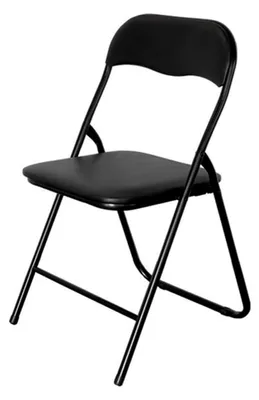 Produktbild von Klappstuhl aus schwarzem Metall