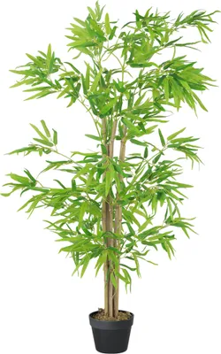 Immagine prodotto di Bambù artificiale grande, 150 cm, pianta artificiale in vaso, piante artificiali in plastica, bambù artificiale per soggiorno, camera da letto, ufficio e giardino