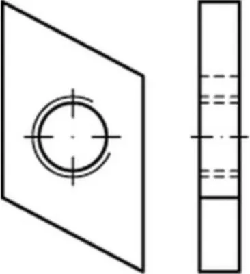 Produktbild von Reyher  Hammerkopf-Gew.platten Typ 28/15, M 10, Zn (100 Stück)