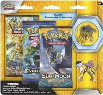 Image de Pokemon Raikou Pin 3-Pack Blister