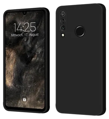 Produktbild von Hülle für Huawei P30 Lite Case Cover Bumper Smartphone Softgrip Schutzhülle Farbe: Schwarz