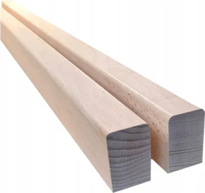 Obrázek produktu pro Zábradlí schodiště - Čtvercové dřevo - Bukové dřevo - 6 x 4 x 110 cm - Zábradlí - Broušené - Připravené k lakování nebo natírání