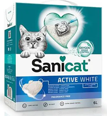 Image de Sanicat Active White 6 l Litière agglomérante Transparent  Transparent Taille unique