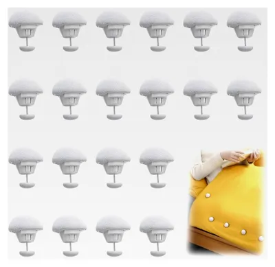 Produktbild von 20 Stück Bettdeckenhalter, Bettdeckenclips, Bettdecke Fixierung, Duvet Cover Halter, Duvet Clips, Sleepclips zur Befestigung von Bettwäsche, Bettlaken Klammern