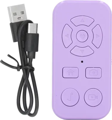 Produktbild von Bluetooth -Fernbedienung Seite Turner 9 Tasten Smartphone Scrolling wiederaufladbare drahtlose selbstaufzeichnende Video -Clicker Purple