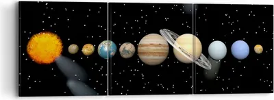Produktbild von Bild auf Leinwand - Leinwandbild - Universum Galaxie Planeten Sterne - 90x30cm - Wand Bild - Wanddeko - Leinwanddruck - Bilder - Kunstdruck - Leinwand bilder - Wandkunst - CA90x30-1486
