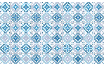 Produktbild von Selbstklebende Fliesenaufkleber für Küche und Bad – 60 Zementfliesenaufkleber im Azulejos-Stil, Maeha – 60 Aufkleber, 15 x 15 cm