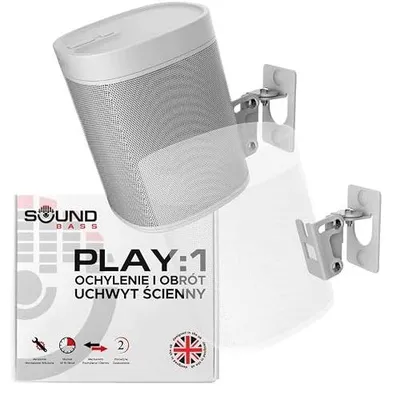 Zdjęcie produktu dla Uchwyt ścienny do głośnika sonos play 1 czarny obrotowy 2 szt
