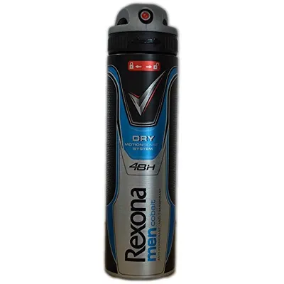 Image de Rexona Men Dry Cobalt Deodorant - Le déodorant en spray protège avant que les odeurs n'apparaissent 150ml