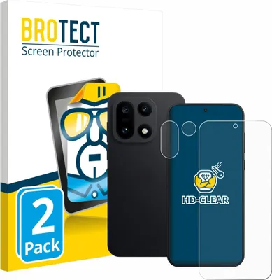 Produktbild von 2x Für OnePlus 15 (Display+Kamera) Schutzfolie BROTECT Displayschutz Display Schutz Folie Klar Transparent