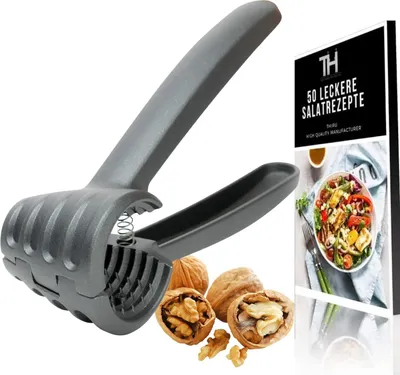 Produktbild von Thiru Nussknacker mit edlem Holzgriff - Ideal für Walnüsse - Knacken ohne Kernzerquetschung - Walnussknacker – Premium Anthrazit