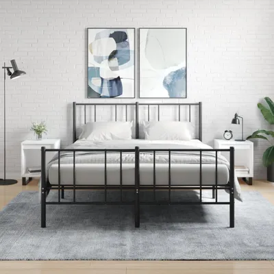Obrázek produktu pro vidaXL Noční stolky 2 ks. Bílé 40x35x50 cm výrobek z odvozeného dřeva