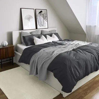 Zdjęcie produktu dla Traumschloss Seersucker – letnia pościel w jednolitym kolorze ciemnoszarym, 135 x 200 cm, nie wymaga prasowania, jednolita, ciemnoszara