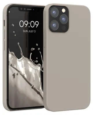Produktbild von kwmobile Handyhülle für iPhone 12 Hülle / iPhone 12 Pro Hülle - Silikon Handy Case - weiche Oberfläche - kabelloses Laden - Taupe