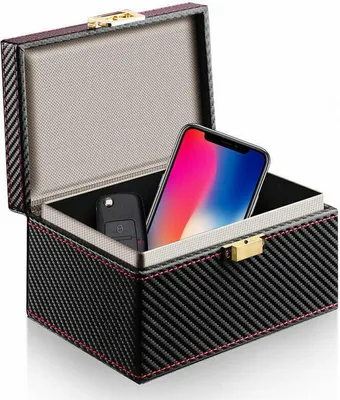 Obrázek produktu pro Bezpečnostní schránka na klíče pro vozidla bez klíčů, schránka na klíče s Faradayovou ochranou bez kontaktu, ochranná schránka keyless go, systém proti rušení, RFID a Nfc klíčenka, Zhuoxuan