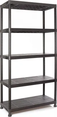 Image de Caisse à bois moderne 90 x 40 x 180 cm, noire