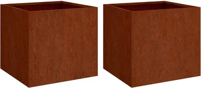 Produktbild von vidaXL Pflanzkübel 2 Stk. 49x47x46 cm Cortenstahl