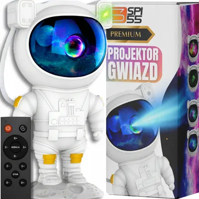 Obrázok produktu pre Projektor hviezd a galaxií pre astronautov, LED nočná lampa, 8 režimov, diaľkové ovládanie, časovač 45/90 minút