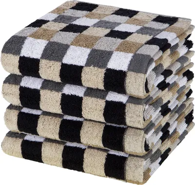 Produktbild von Cawö Lifestyle 4 X Handtuch im Set Weich und pflegeleicht, Farbenfrohes Design, Hochwertige Qualität 50 X 100cm