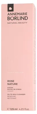 Produktbild von Annemarie Börlind ROSE NATURE SYSTEM DIGITAL DE-STRESS Oil-to-Milk Cleanser 125 ml, Reinigungsmilch, Frauen, Jeder Hauttyp, Reinigend, Feuchtigkeitsspendend, Nährend, Tube, Gentechnisch veränderter Organismus (GMO), Mineralöl, Paraben, Silikon