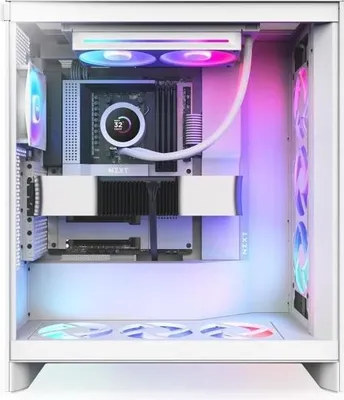Produktbild von Wasserkühlung NZXT Kraken Plus 240 RGB, 1.54" LCD Bildschirm, RGB Lüfter, Weiß