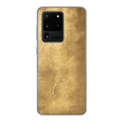 Produktbild von MuchoWow® Handyhülle Schutzhülle Hülle für Samsung Galaxy S20 Ultra Licht fällt auf eine goldene Wand Silikon Softcase Handy Hülle - Karteninhaber