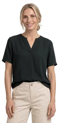 Productafbeelding van Street One blouse in effen kleur, diep donkergroen, maat 44
