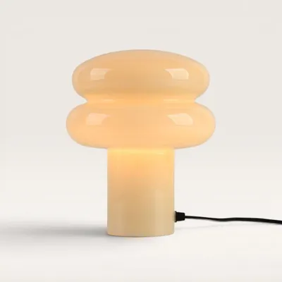 Image de LUSENZ - Lampe de table LED Elistro 2W verre crème variateur IP20 intérieur