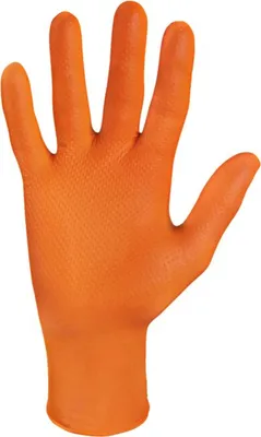 Produktbild von Einmalhandschuhe StellarGrip Orange - 500 Nitrilhandschuhe - puderfrei - Gr. L