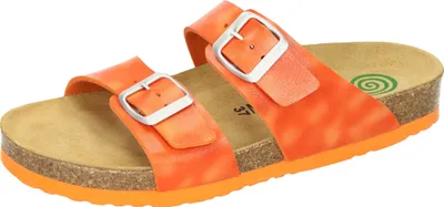 Produktbild von Dr. Brinkmann Damen Pantolette Neon Leuchtfarbe Zweiriemer Schnalle 700339, Größe:42 EU, Farbe:Orange