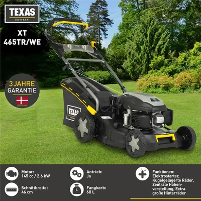 Produktbild von TEXAS Rasenmäher Benzin mit Antrieb Elektrostart Radantrieb XT465TR/E 4in1 46cm