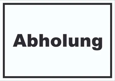 Produktbild von Abholung Schild mit Text Post waagerecht A0 (841x1189mm)