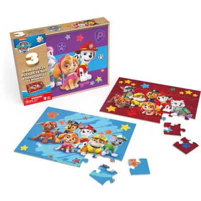 Image de Holzpuzzle Paw Patrol 3er Set in Box